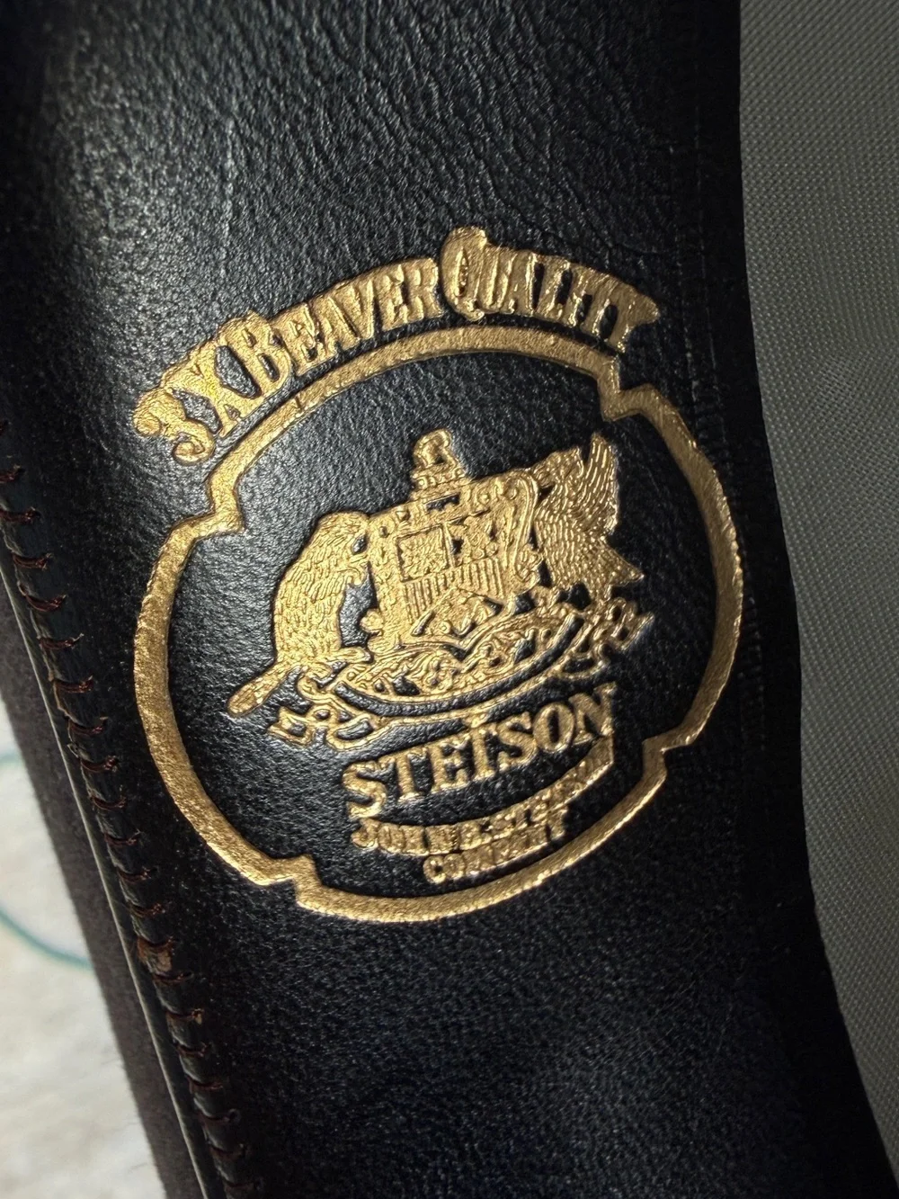 Vintage Stetson Brown Felt Fedora with Black Band (Sz 6 7/8)